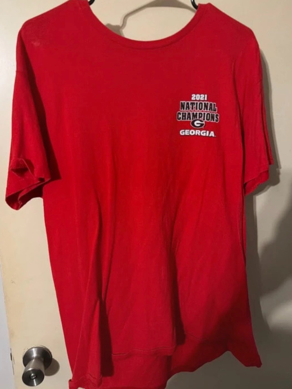 Men’s Georgia Bulldog National Champions 2021 Football T-shirt Size XL